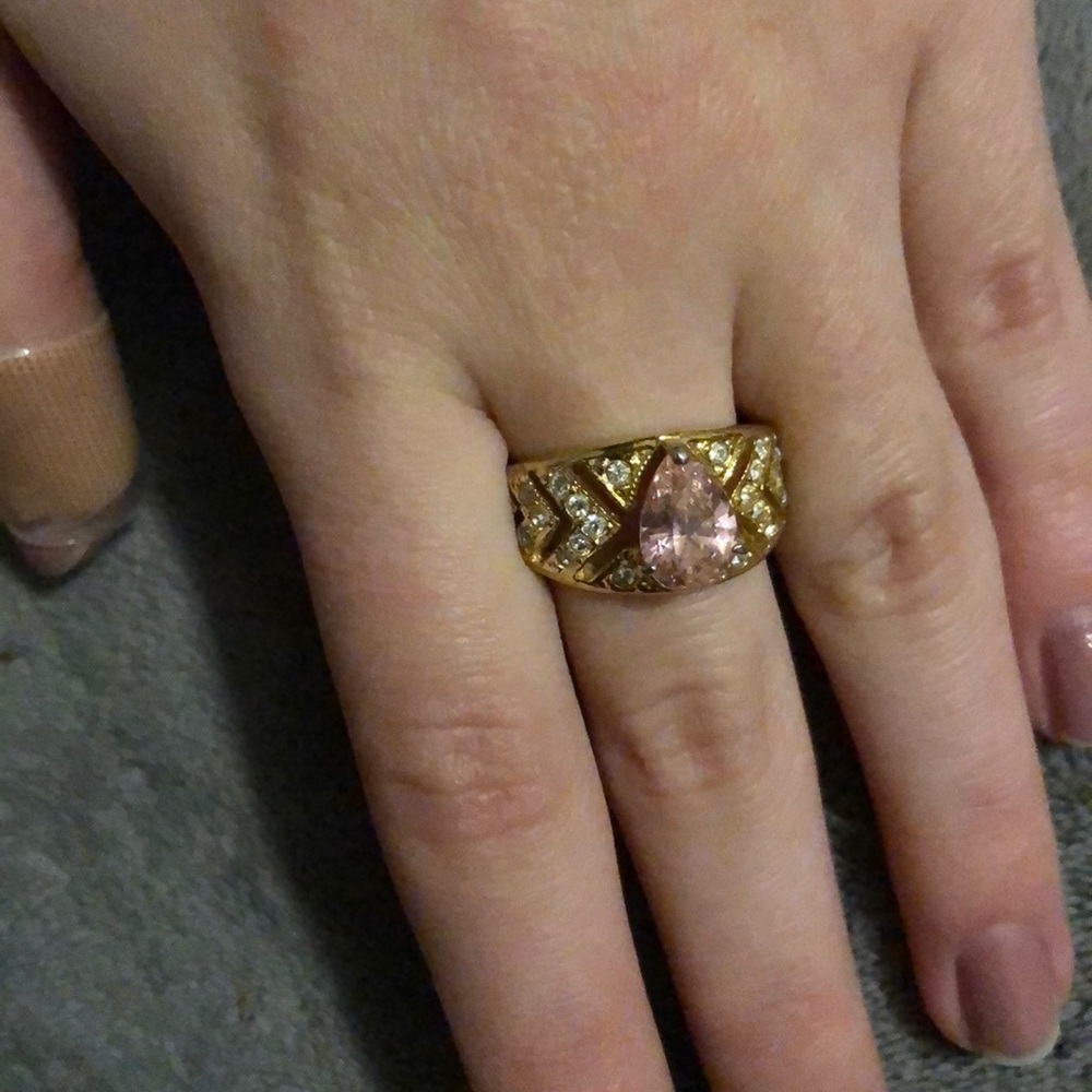 Beautiful pink and gold ring